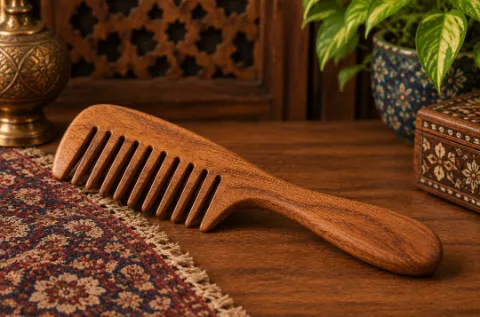 برس دندانه چوبی